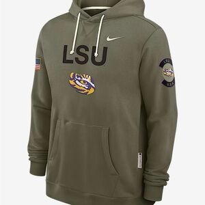 Nike Olive Green Military LSU Men's Sweatshirt Hoodie